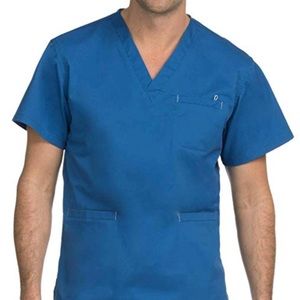 Men’s 3-Pocket Scrub Top (Royal Blue)